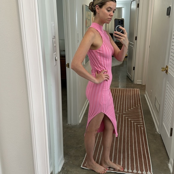 Nasty Gal Ribbed Knit Racer Back Midi Dress - Picture 6 of 6